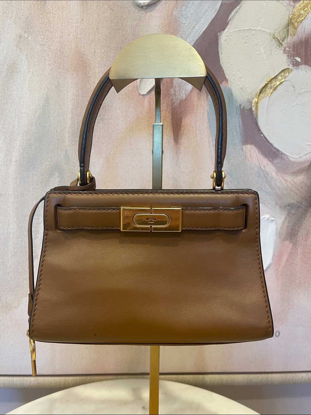 Tory Burch Mini Radziwill Satchel with Gold Hardware & Key